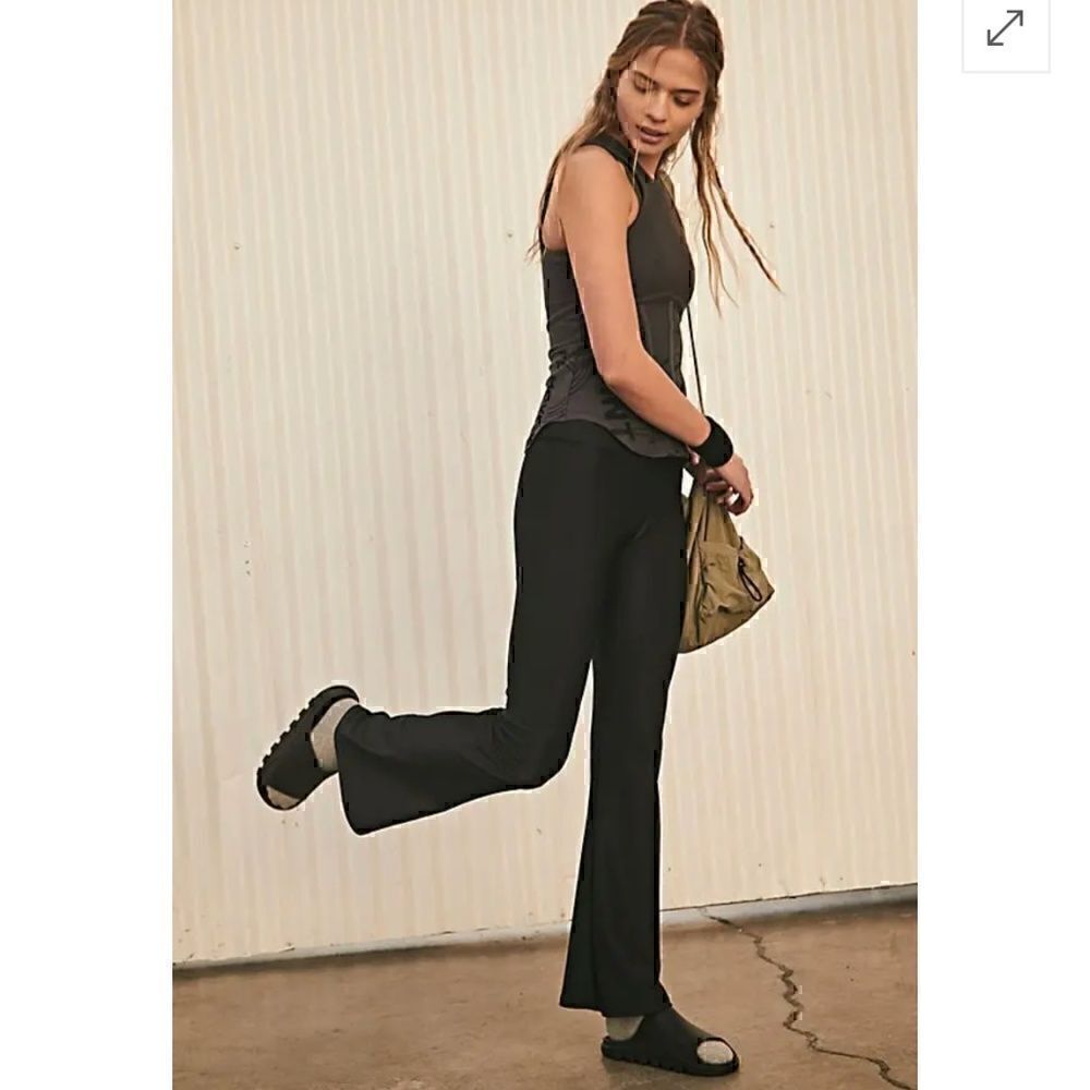Free People Onzie Rib Studio Flare Pants